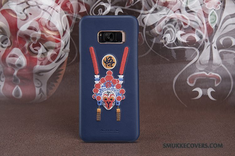 Etui Samsung Galaxy S8+ Beskyttelse Blå Hård, Cover Samsung Galaxy S8+ Læder Telefonanti-fald