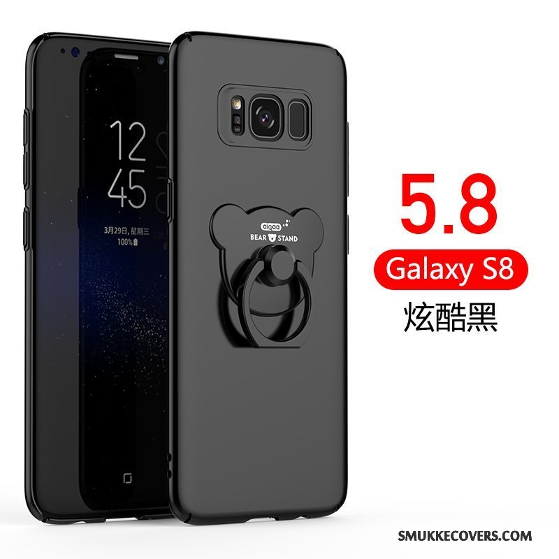 Etui Samsung Galaxy S8 Beskyttelse Rød Spænde, Cover Samsung Galaxy S8 Nubuck Tynd