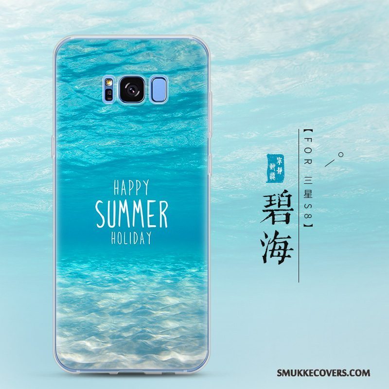 Etui Samsung Galaxy S8 Beskyttelse Telefongennemsigtig, Cover Samsung Galaxy S8 Kreativ Blå Anti-fald