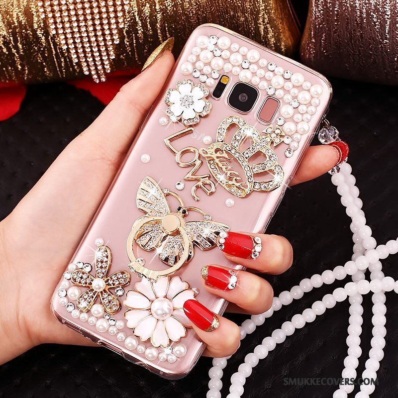 Etui Samsung Galaxy S8+ Beskyttelse Telefonlyserød, Cover Samsung Galaxy S8+ Strass Anti-fald