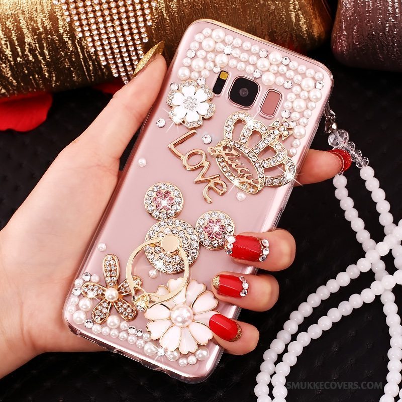 Etui Samsung Galaxy S8+ Beskyttelse Telefonlyserød, Cover Samsung Galaxy S8+ Strass Anti-fald