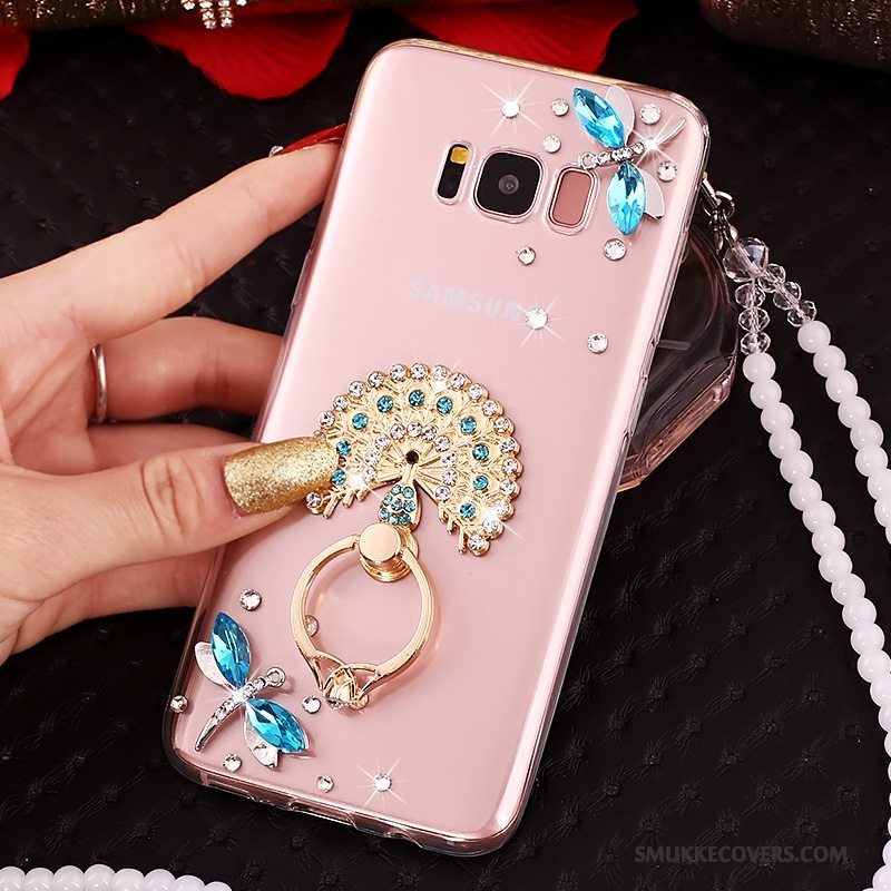 Etui Samsung Galaxy S8+ Beskyttelse Telefonlyserød, Cover Samsung Galaxy S8+ Strass Anti-fald