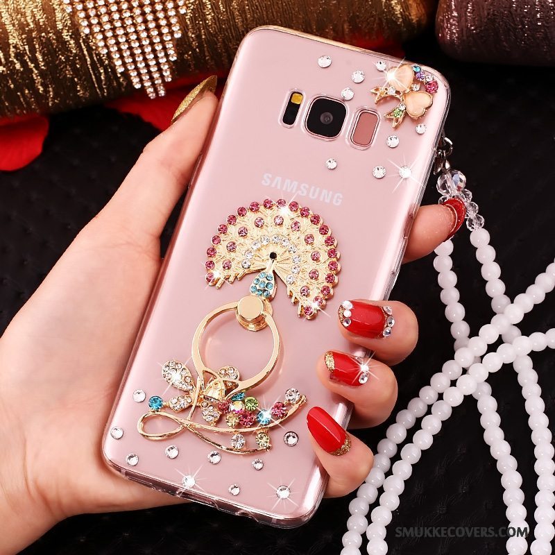 Etui Samsung Galaxy S8+ Beskyttelse Telefonlyserød, Cover Samsung Galaxy S8+ Strass Anti-fald