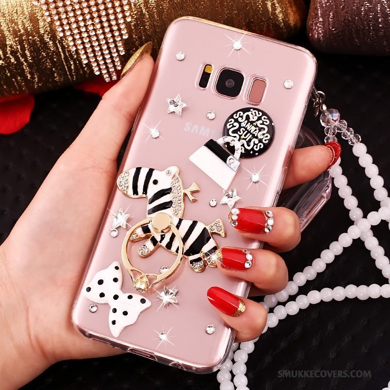 Etui Samsung Galaxy S8+ Beskyttelse Telefonlyserød, Cover Samsung Galaxy S8+ Strass Anti-fald