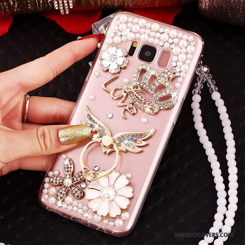 Etui Samsung Galaxy S8+ Beskyttelse Telefonlyserød, Cover Samsung Galaxy S8+ Strass Anti-fald