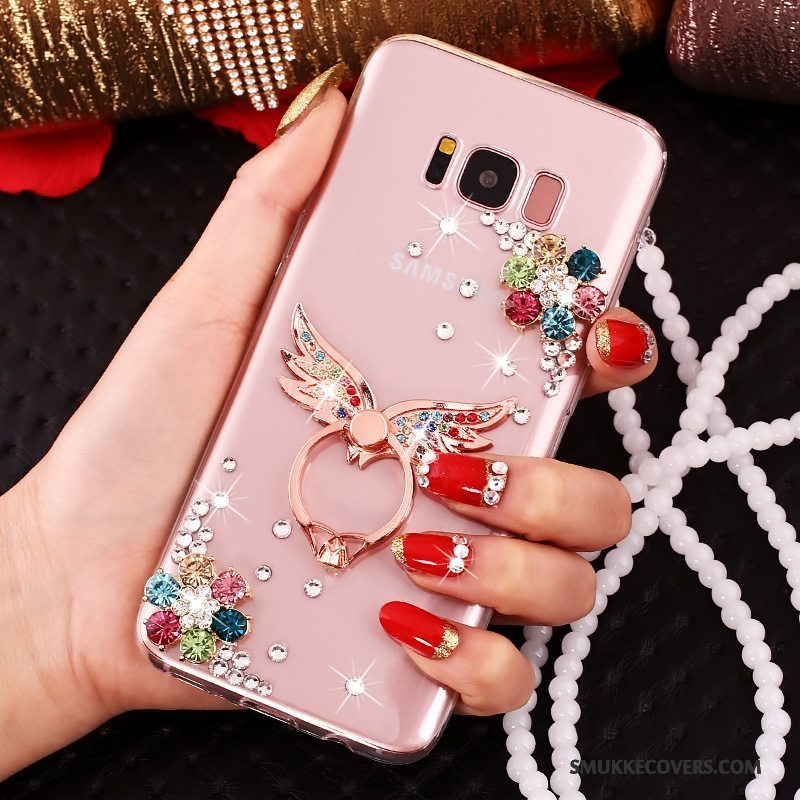 Etui Samsung Galaxy S8+ Beskyttelse Telefonlyserød, Cover Samsung Galaxy S8+ Strass Anti-fald