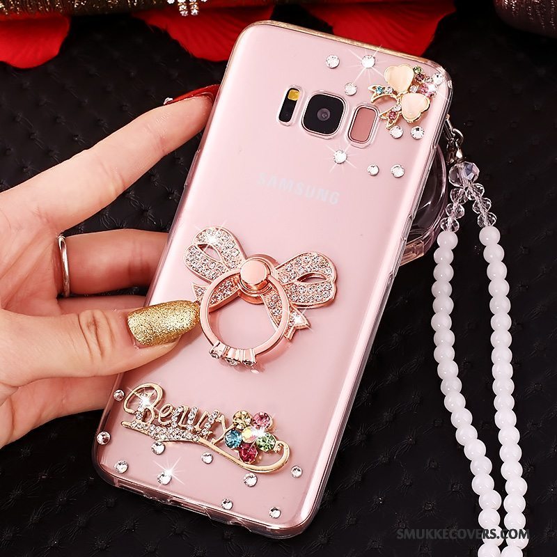 Etui Samsung Galaxy S8+ Beskyttelse Telefonlyserød, Cover Samsung Galaxy S8+ Strass Anti-fald