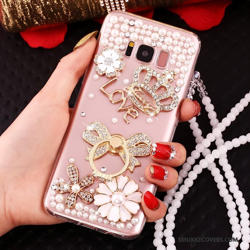 Etui Samsung Galaxy S8+ Beskyttelse Telefonlyserød, Cover Samsung Galaxy S8+ Strass Anti-fald