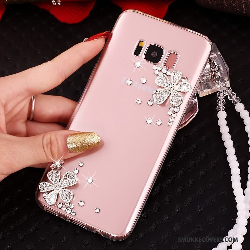 Etui Samsung Galaxy S8+ Beskyttelse Telefonlyserød, Cover Samsung Galaxy S8+ Strass Anti-fald