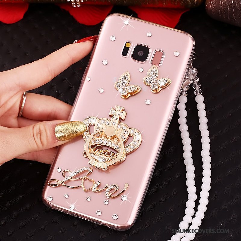 Etui Samsung Galaxy S8+ Beskyttelse Telefonlyserød, Cover Samsung Galaxy S8+ Strass Anti-fald