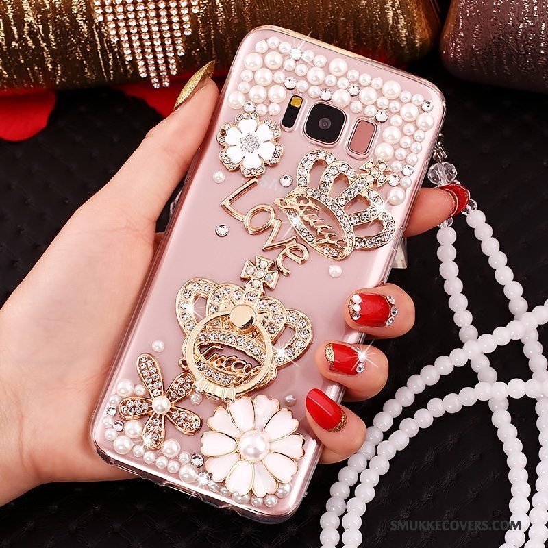 Etui Samsung Galaxy S8+ Beskyttelse Telefonlyserød, Cover Samsung Galaxy S8+ Strass Anti-fald