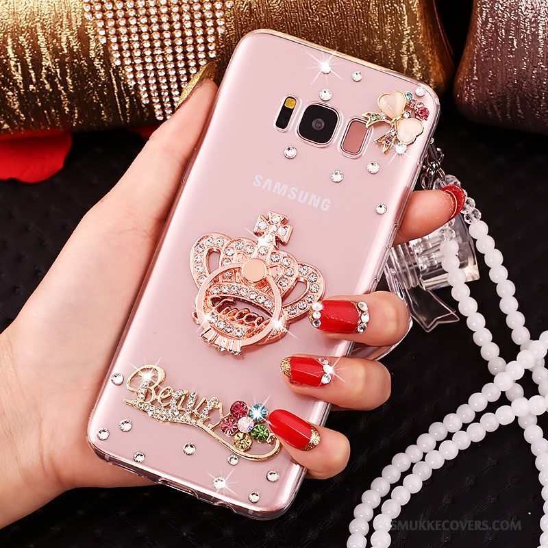 Etui Samsung Galaxy S8+ Beskyttelse Telefonlyserød, Cover Samsung Galaxy S8+ Strass Anti-fald