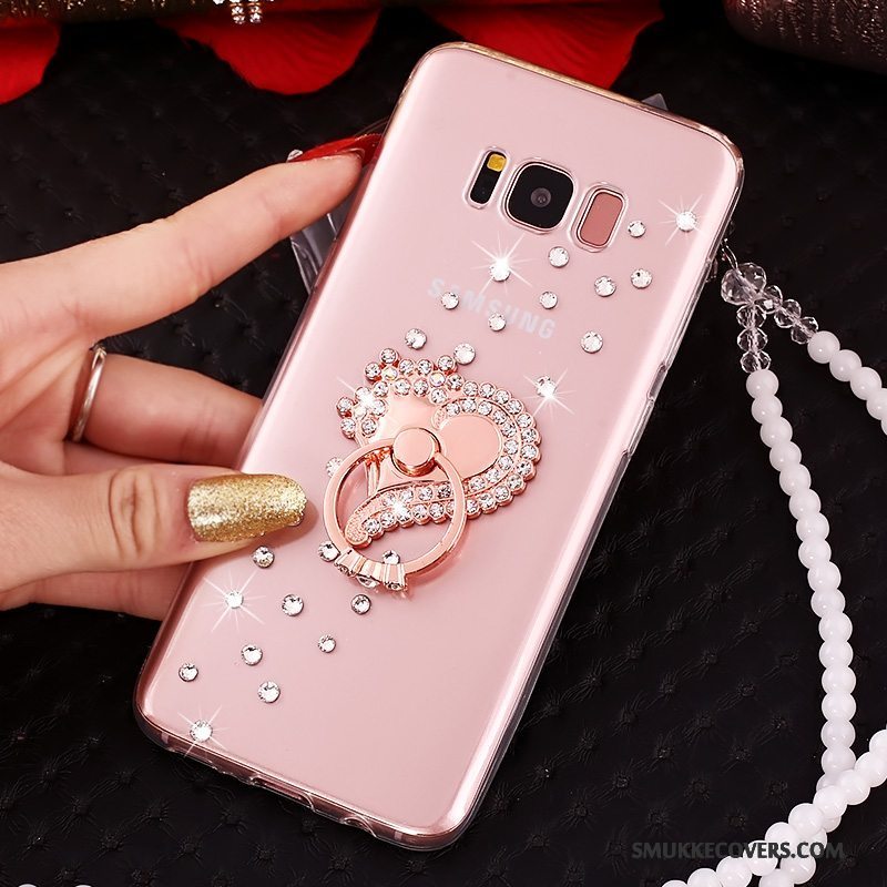 Etui Samsung Galaxy S8+ Beskyttelse Telefonlyserød, Cover Samsung Galaxy S8+ Strass Anti-fald