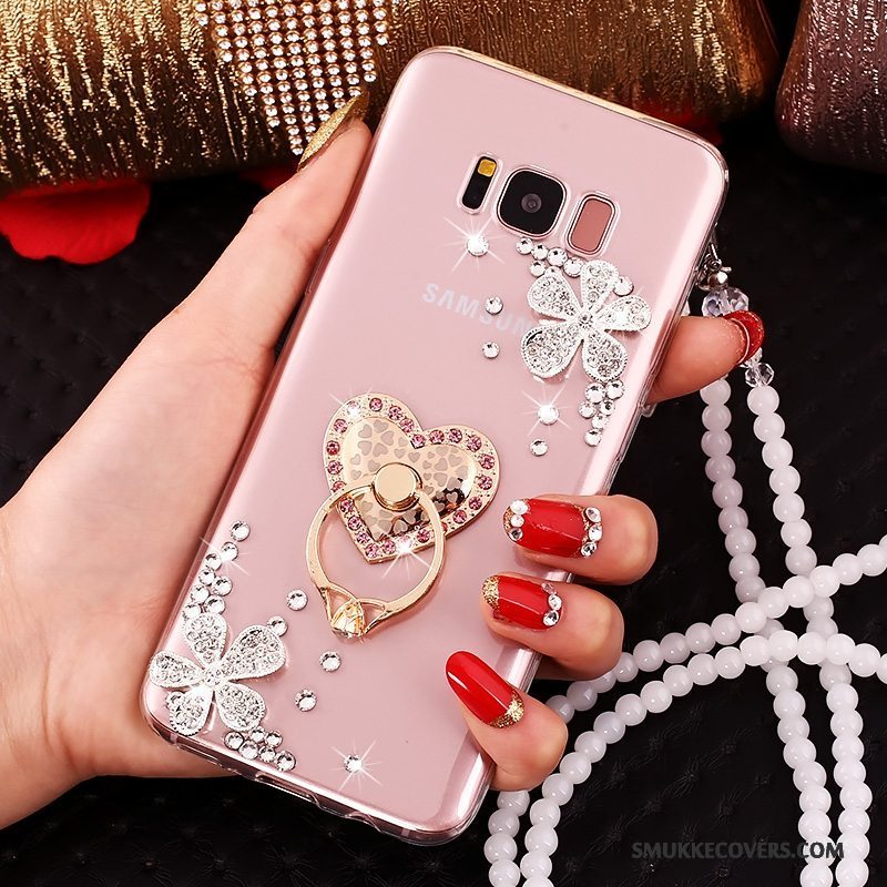 Etui Samsung Galaxy S8+ Beskyttelse Telefonlyserød, Cover Samsung Galaxy S8+ Strass Anti-fald