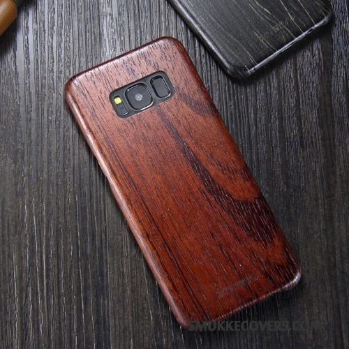 Etui Samsung Galaxy S8+ Beskyttelse Tynd Trendy, Cover Samsung Galaxy S8+ Massivt Træ Khaki Telefon