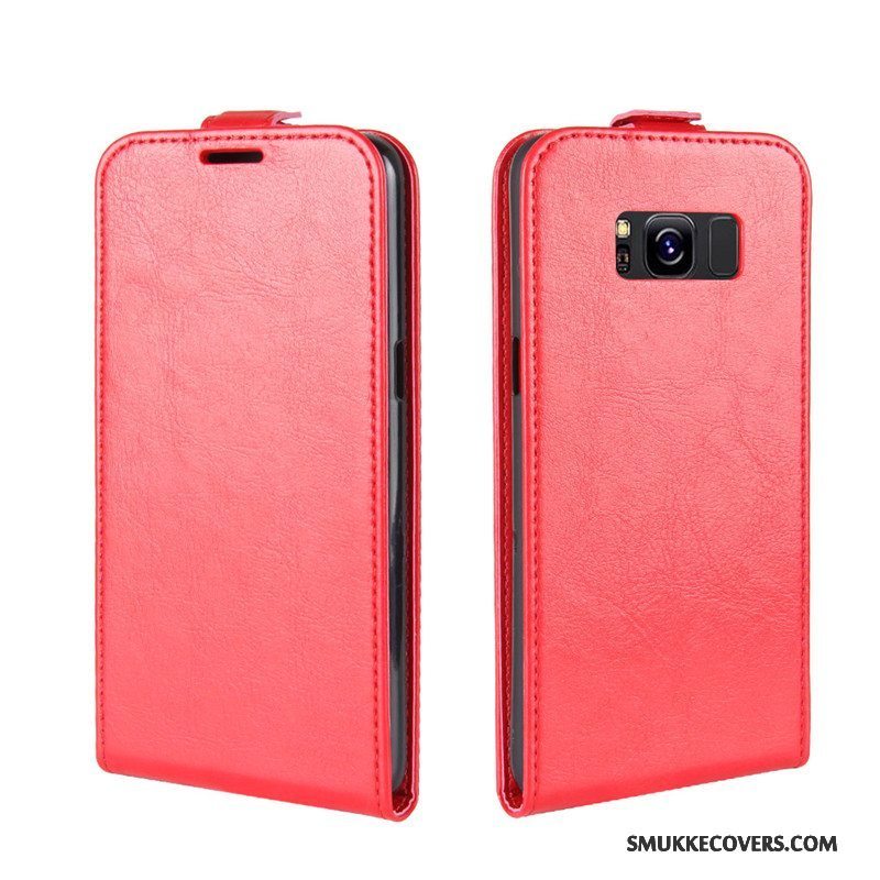 Etui Samsung Galaxy S8 Blød Anti-fald Business, Cover Samsung Galaxy S8 Læder Telefonrød