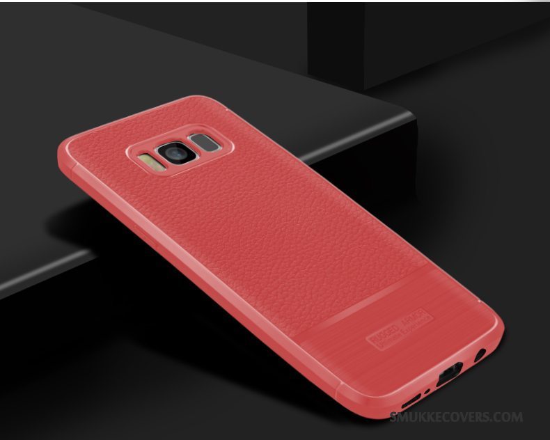 Etui Samsung Galaxy S8+ Blød Anti-fald Telefon, Cover Samsung Galaxy S8+ Læder Mønster Sort