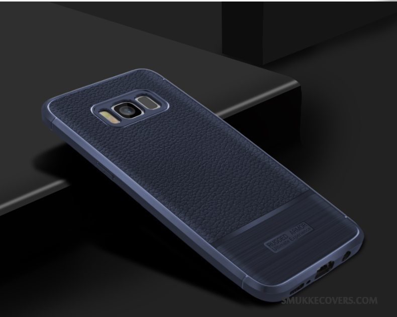 Etui Samsung Galaxy S8+ Blød Anti-fald Telefon, Cover Samsung Galaxy S8+ Læder Mønster Sort