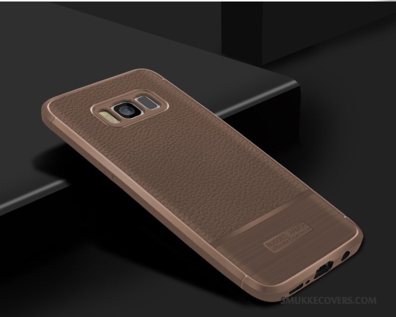 Etui Samsung Galaxy S8+ Blød Anti-fald Telefon, Cover Samsung Galaxy S8+ Læder Mønster Sort