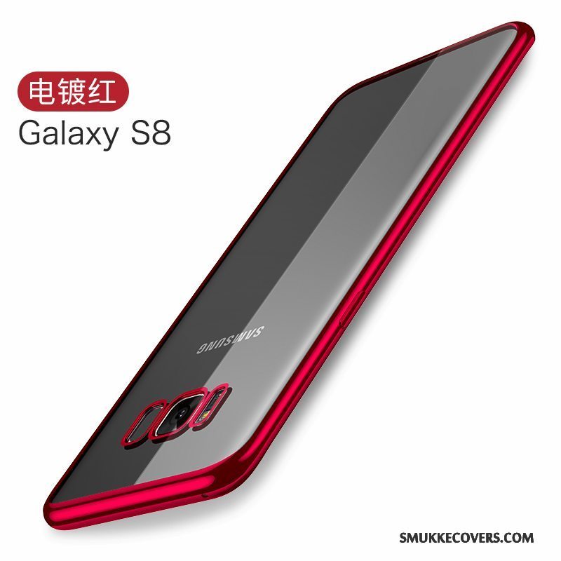 Etui Samsung Galaxy S8 Blød Belægning Gennemsigtig, Cover Samsung Galaxy S8 Silikone Tynd Blå