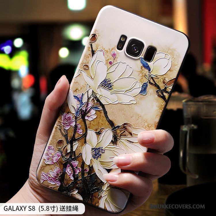 Etui Samsung Galaxy S8+ Blød Hængende Ornamenter Tynd, Cover Samsung Galaxy S8+ Tasker Anti-fald Lyseblå