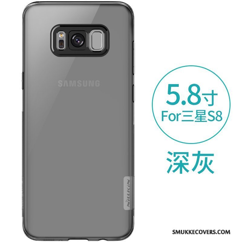 Etui Samsung Galaxy S8 Blød Let Tynd Telefon, Cover Samsung Galaxy S8 Tasker Gasbag Blå