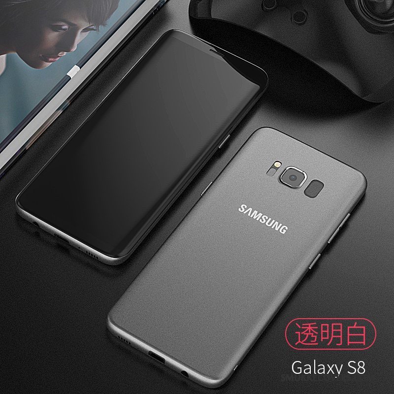 Etui Samsung Galaxy S8 Blød Nubuck Sort, Cover Samsung Galaxy S8 Silikone Telefontynd