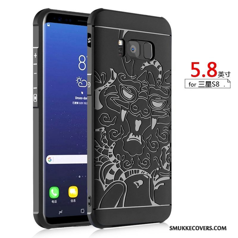 Etui Samsung Galaxy S8 Blød Sort Anti-fald, Cover Samsung Galaxy S8 Tasker Telefontrend