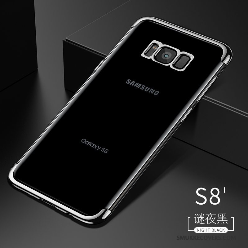 Etui Samsung Galaxy S8+ Blød Telefontrend, Cover Samsung Galaxy S8+ Tasker Sort Gennemsigtig