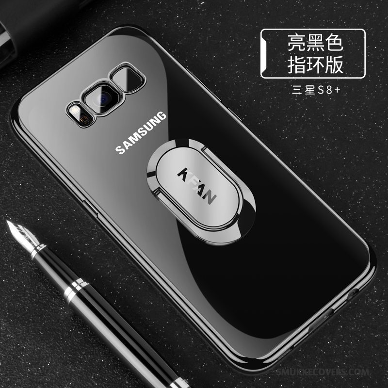 Etui Samsung Galaxy S8+ Blød Trend Telefon, Cover Samsung Galaxy S8+ Silikone Gennemsigtig Mørkeblå