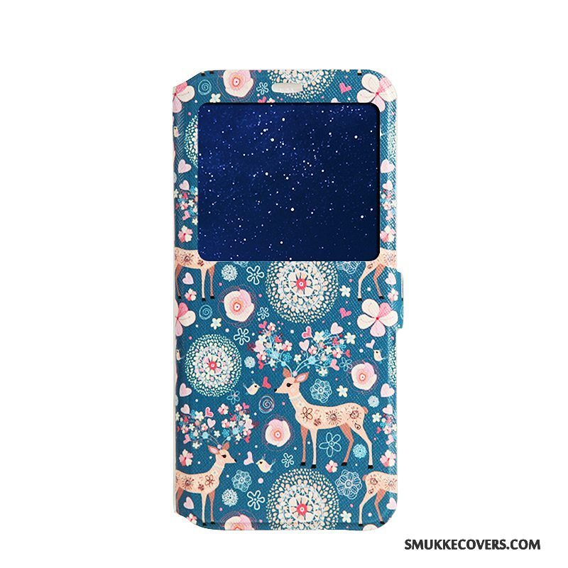 Etui Samsung Galaxy S8+ Cartoon Blå Telefon, Cover Samsung Galaxy S8+ Folio