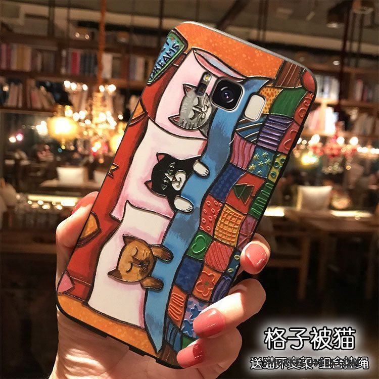 Etui Samsung Galaxy S8 Cartoon Hængende Ornamenter Telefon, Cover Samsung Galaxy S8 Farve Smuk