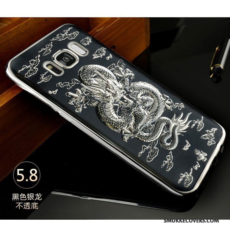 Etui Samsung Galaxy S8+ Farve Dragon Trend, Cover Samsung Galaxy S8+ Beskyttelse Anti-fald Telefon
