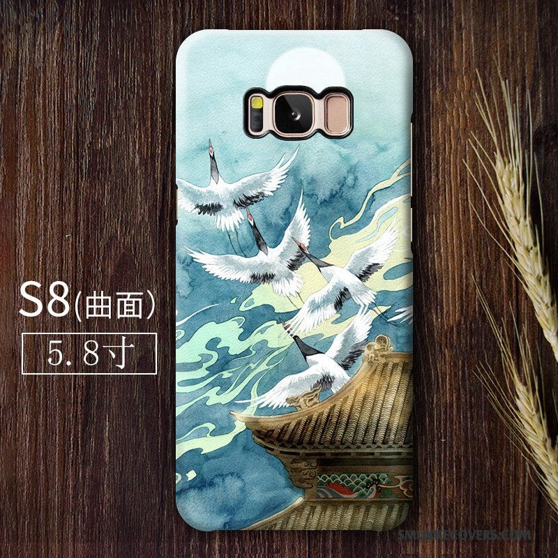 Etui Samsung Galaxy S8 Farve Hård Anti-fald, Cover Samsung Galaxy S8 Kinesisk Stil Nubuck