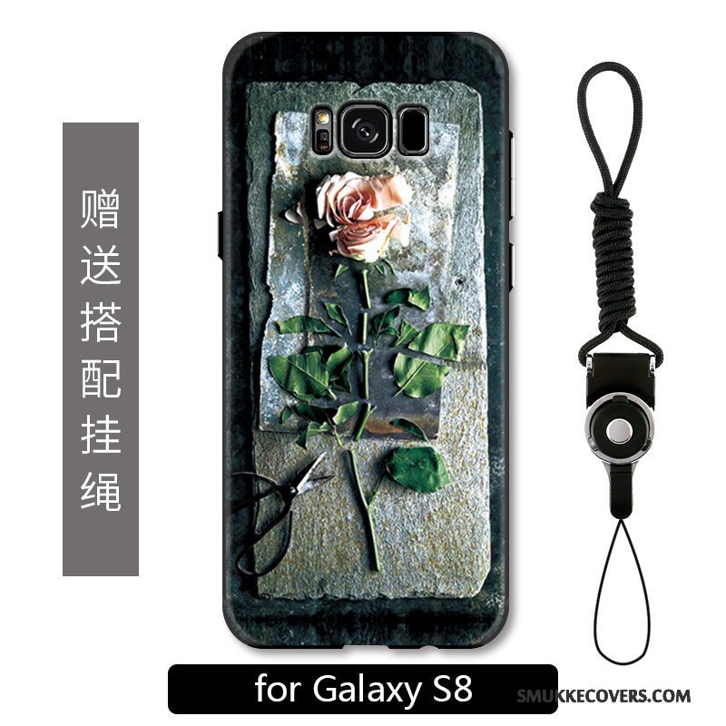 Etui Samsung Galaxy S8 Farve Hængende Ornamenter Blomster, Cover Samsung Galaxy S8 Luksus Anti-fald Telefon