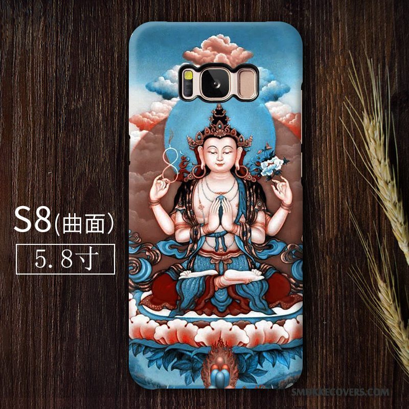 Etui Samsung Galaxy S8 Farve Kunst Buddha, Cover Samsung Galaxy S8 Telefonnubuck