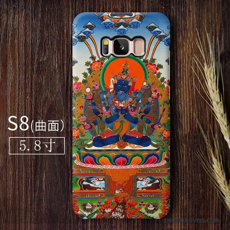 Etui Samsung Galaxy S8 Farve Kunst Buddha, Cover Samsung Galaxy S8 Telefonnubuck