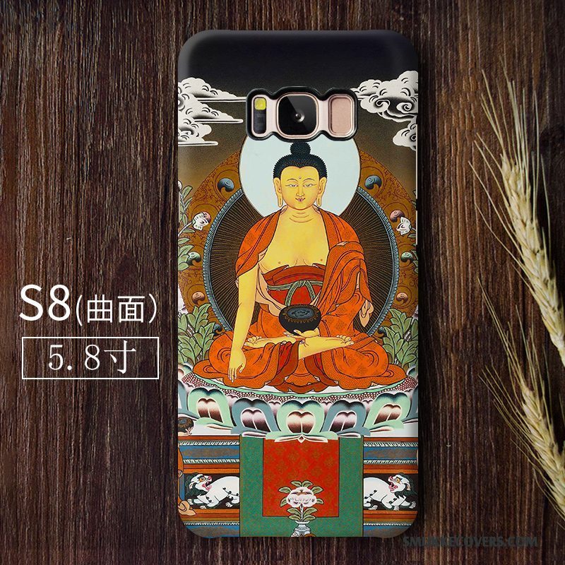 Etui Samsung Galaxy S8 Farve Kunst Buddha, Cover Samsung Galaxy S8 Telefonnubuck