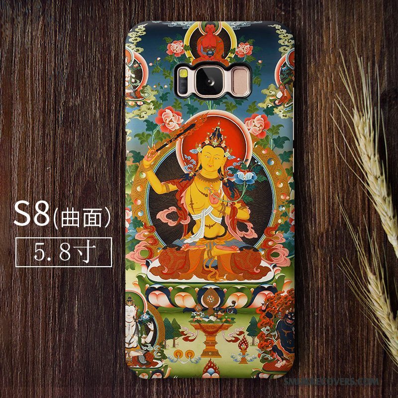 Etui Samsung Galaxy S8 Farve Kunst Buddha, Cover Samsung Galaxy S8 Telefonnubuck