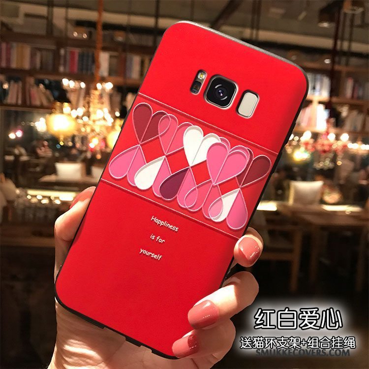 Etui Samsung Galaxy S8+ Farve Trend Telefon, Cover Samsung Galaxy S8+ Silikone Hængende Ornamenter Af Personlighed