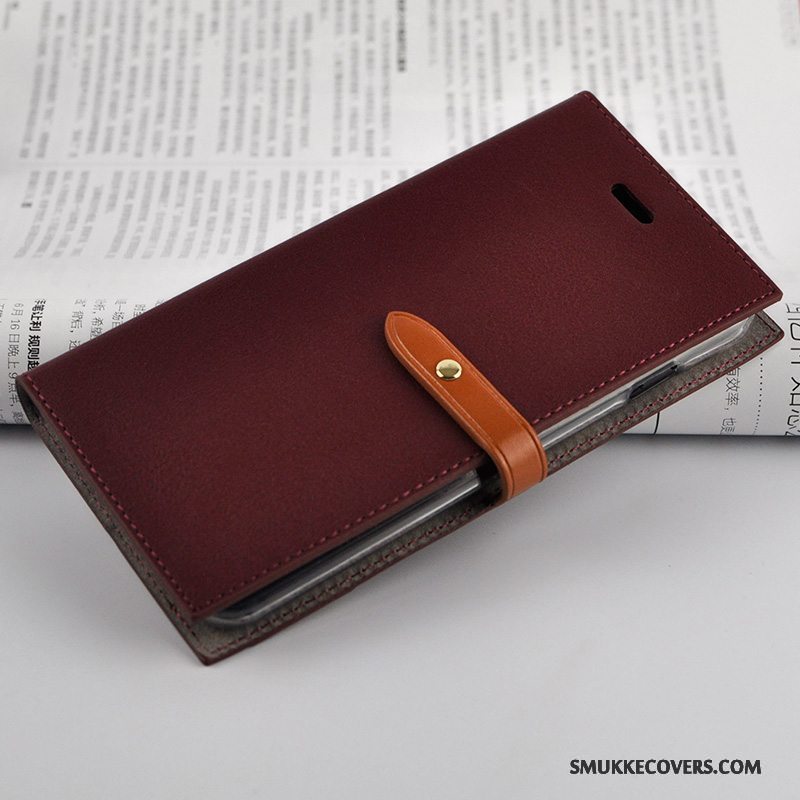 Etui Samsung Galaxy S8 Folio Telefonrød, Cover Samsung Galaxy S8 Blød Anti-fald Ny