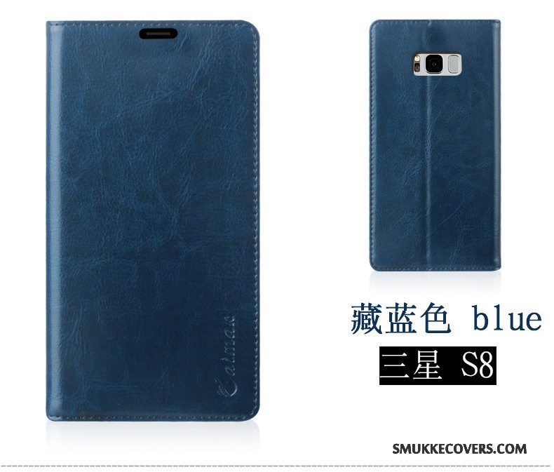 Etui Samsung Galaxy S8 Folio Trend Telefon, Cover Samsung Galaxy S8 Blød Anti-fald Rød