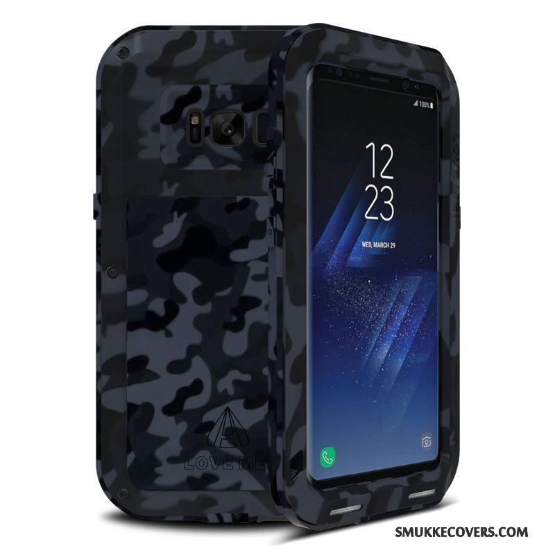 Etui Samsung Galaxy S8+ Kreativ Anti-fald Trend, Cover Samsung Galaxy S8+ Metal Grøn Camouflage