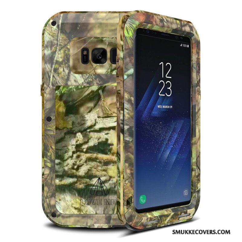 Etui Samsung Galaxy S8+ Kreativ Anti-fald Trend, Cover Samsung Galaxy S8+ Metal Grøn Camouflage