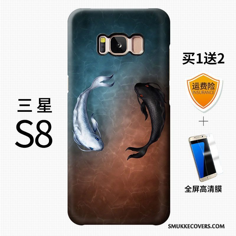 Etui Samsung Galaxy S8 Kreativ Hård Telefon, Cover Samsung Galaxy S8 Beskyttelse Nubuck Af Personlighed