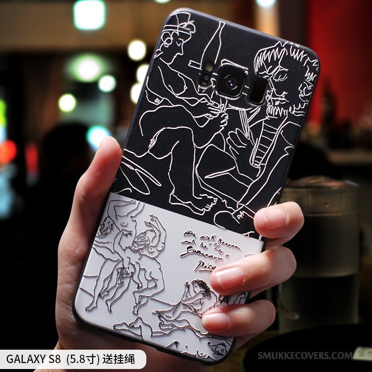 Etui Samsung Galaxy S8 Kreativ Nubuck Telefon, Cover Samsung Galaxy S8 Tasker Lyserød Af Personlighed