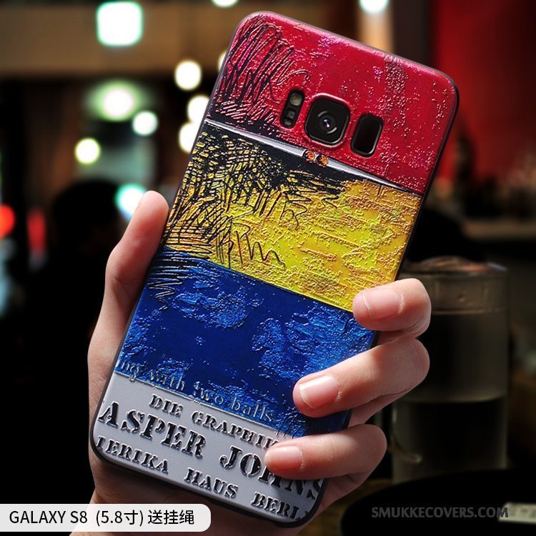 Etui Samsung Galaxy S8 Kreativ Nubuck Telefon, Cover Samsung Galaxy S8 Tasker Lyserød Af Personlighed