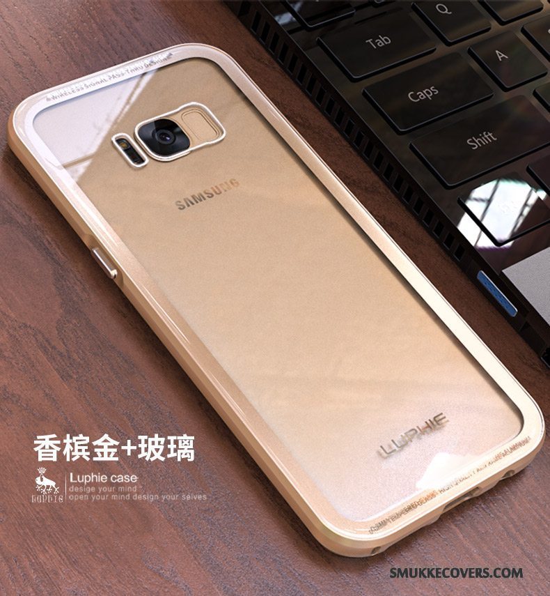 Etui Samsung Galaxy S8+ Kreativ Sort Ramme, Cover Samsung Galaxy S8+ Beskyttelse Telefonhærdet Glas