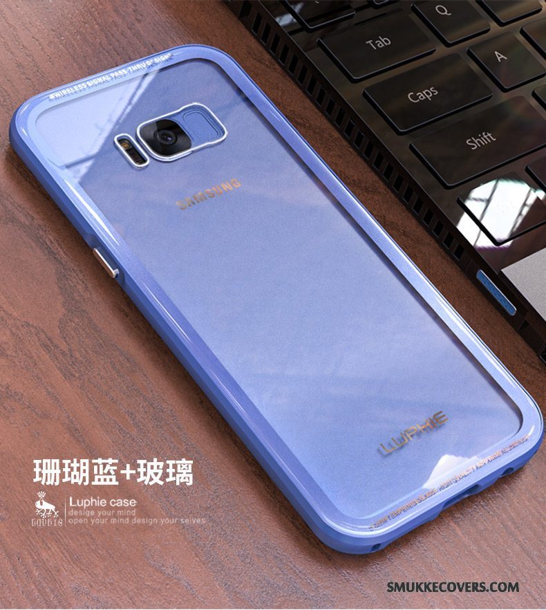 Etui Samsung Galaxy S8+ Kreativ Sort Ramme, Cover Samsung Galaxy S8+ Beskyttelse Telefonhærdet Glas