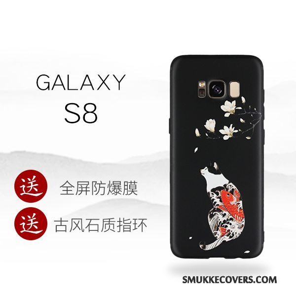 Etui Samsung Galaxy S8+ Kreativ Telefonsort, Cover Samsung Galaxy S8+ Silikone Ny Trend